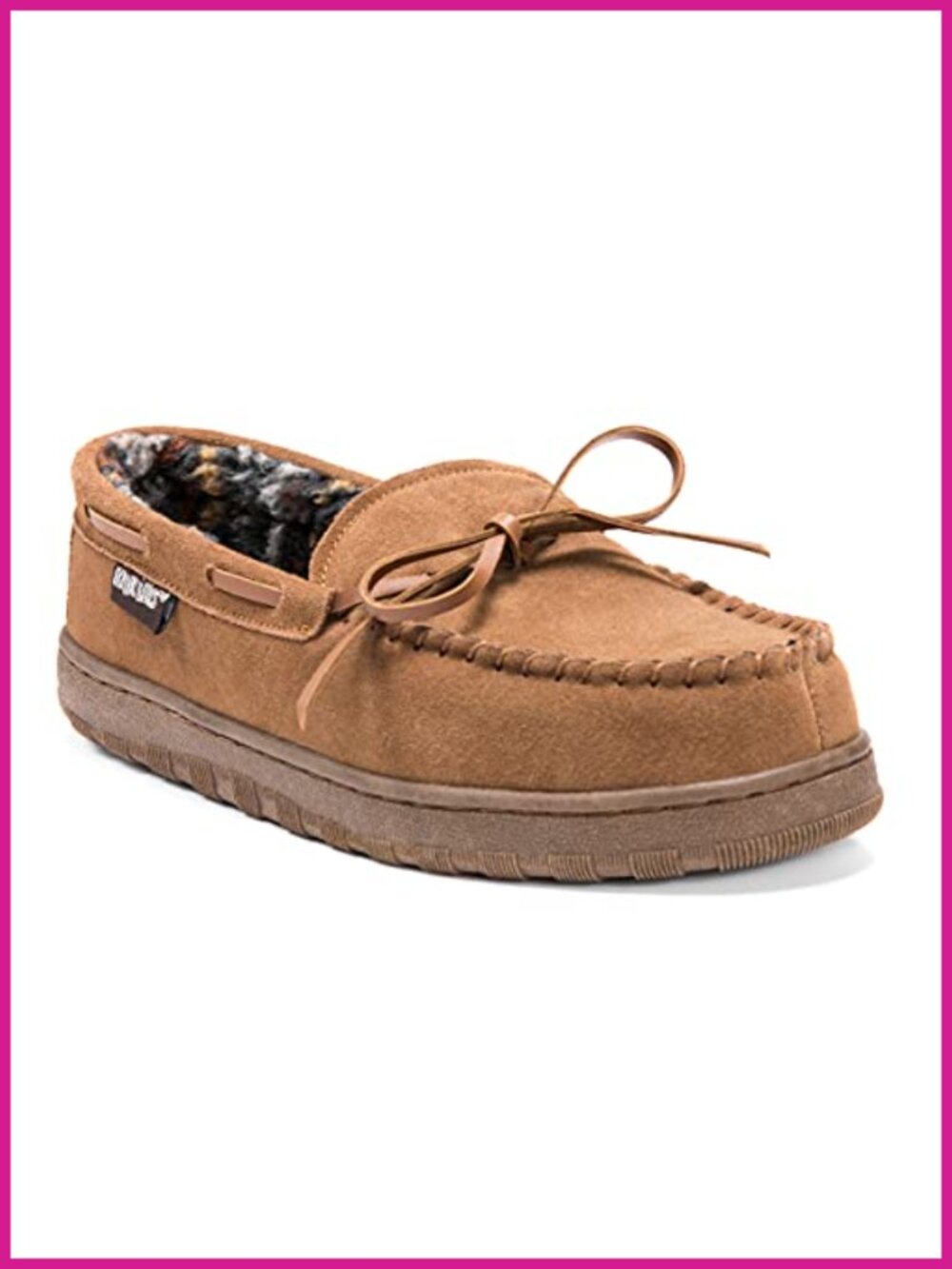 Men's Paul Slippers Cow Suede Faux Fur Lined Indoor Outdoor Sole